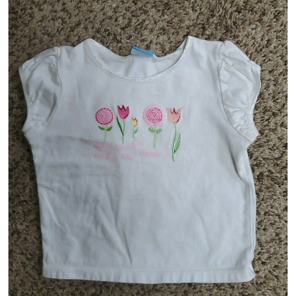 Girl's Bunny Business 18 month s//s shirt flowers